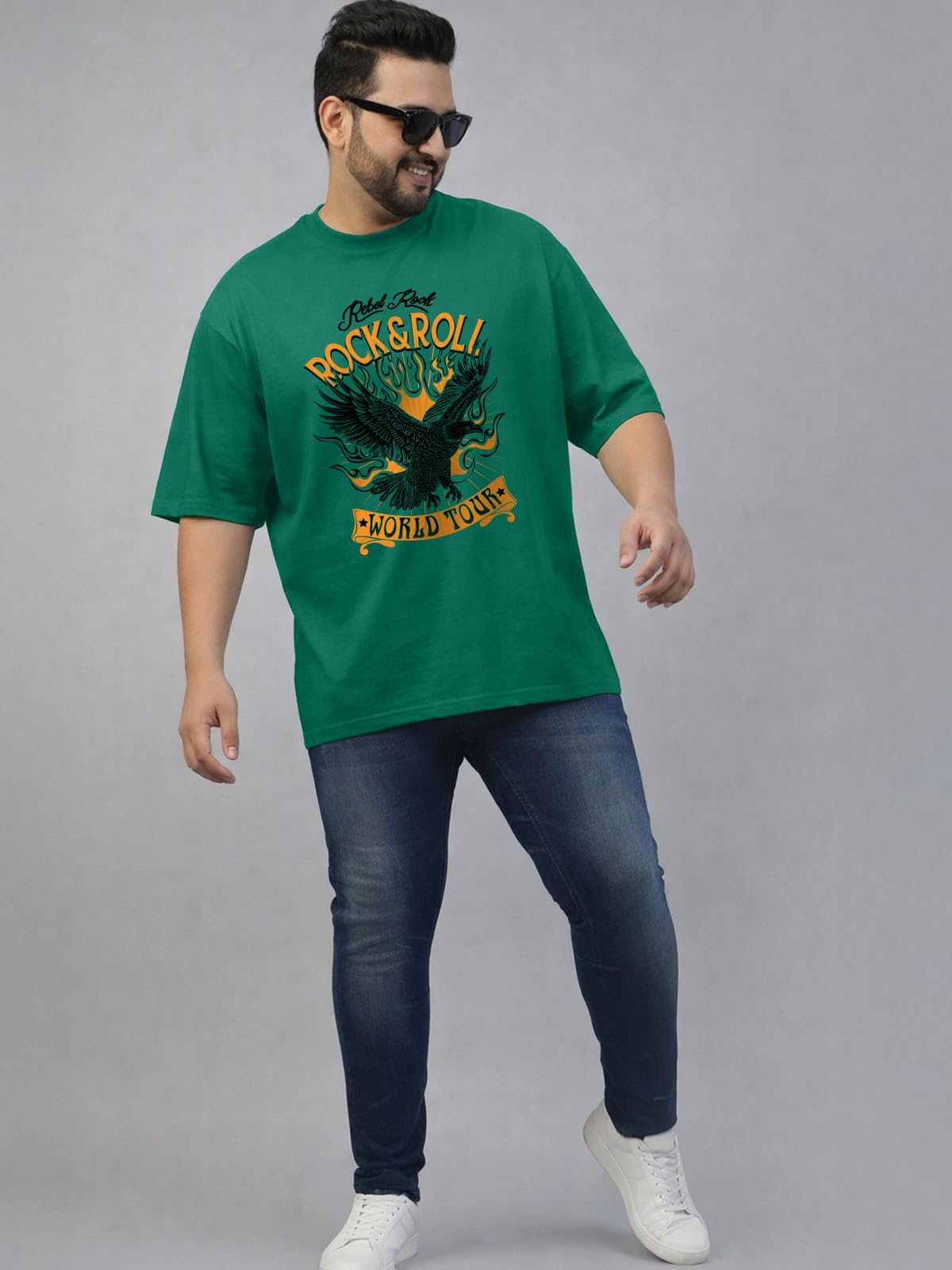 Veirdo Men’s Pure Cotton Half Sleeve Plus Size Printed T-Shirts, Stylish, Comfortable & Durable Cotton Tees | Sizes: S to 2XL
