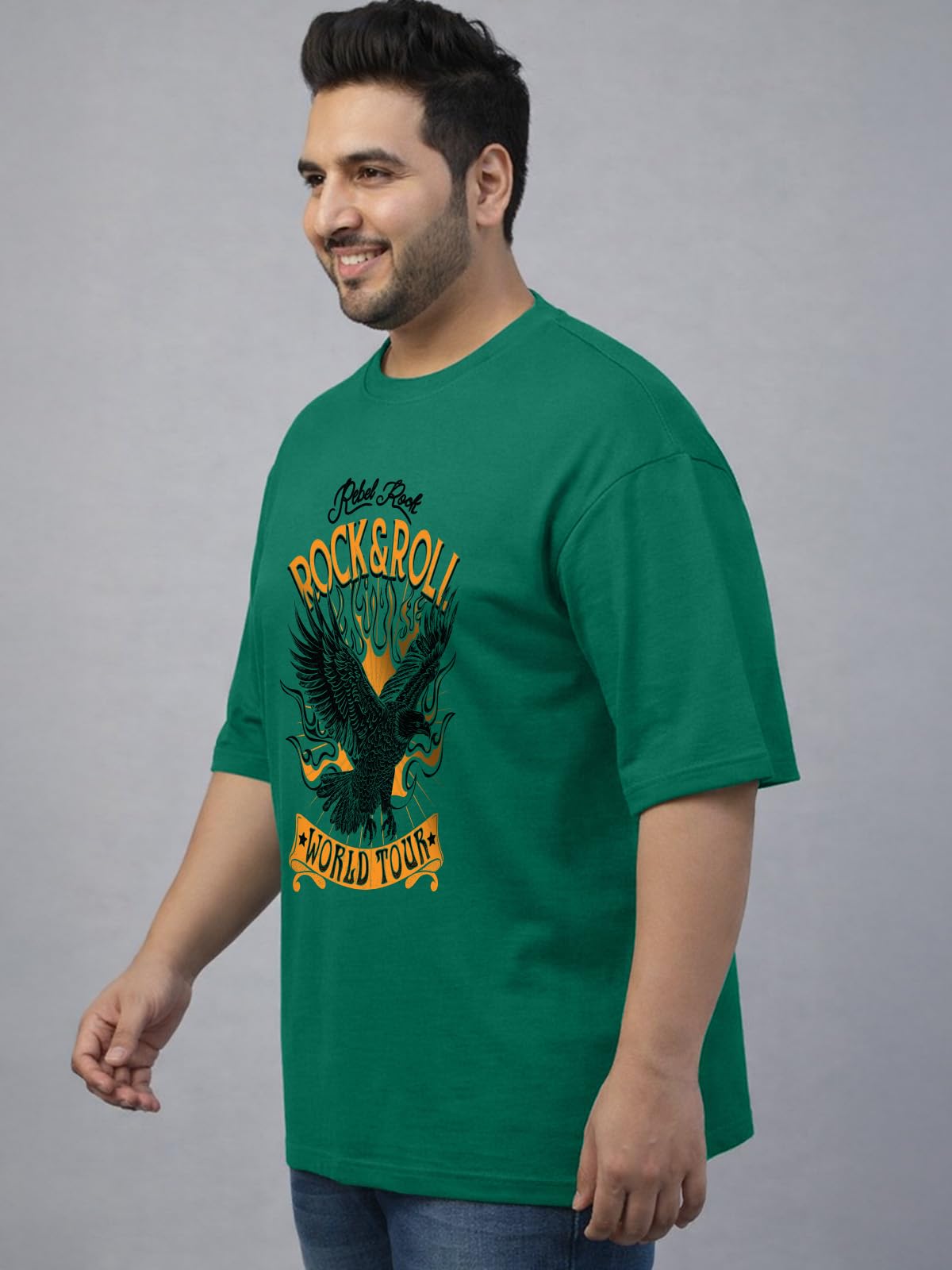 Veirdo Men’s Pure Cotton Half Sleeve Plus Size Printed T-Shirts, Stylish, Comfortable & Durable Cotton Tees | Sizes: S to 2XL