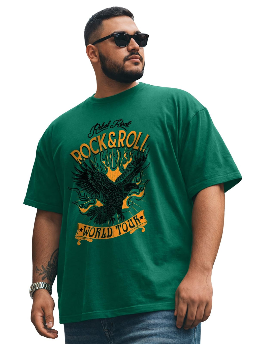 Veirdo Men’s Pure Cotton Half Sleeve Plus Size Printed T-Shirts, Stylish, Comfortable & Durable Cotton Tees | Sizes: S to 2XL