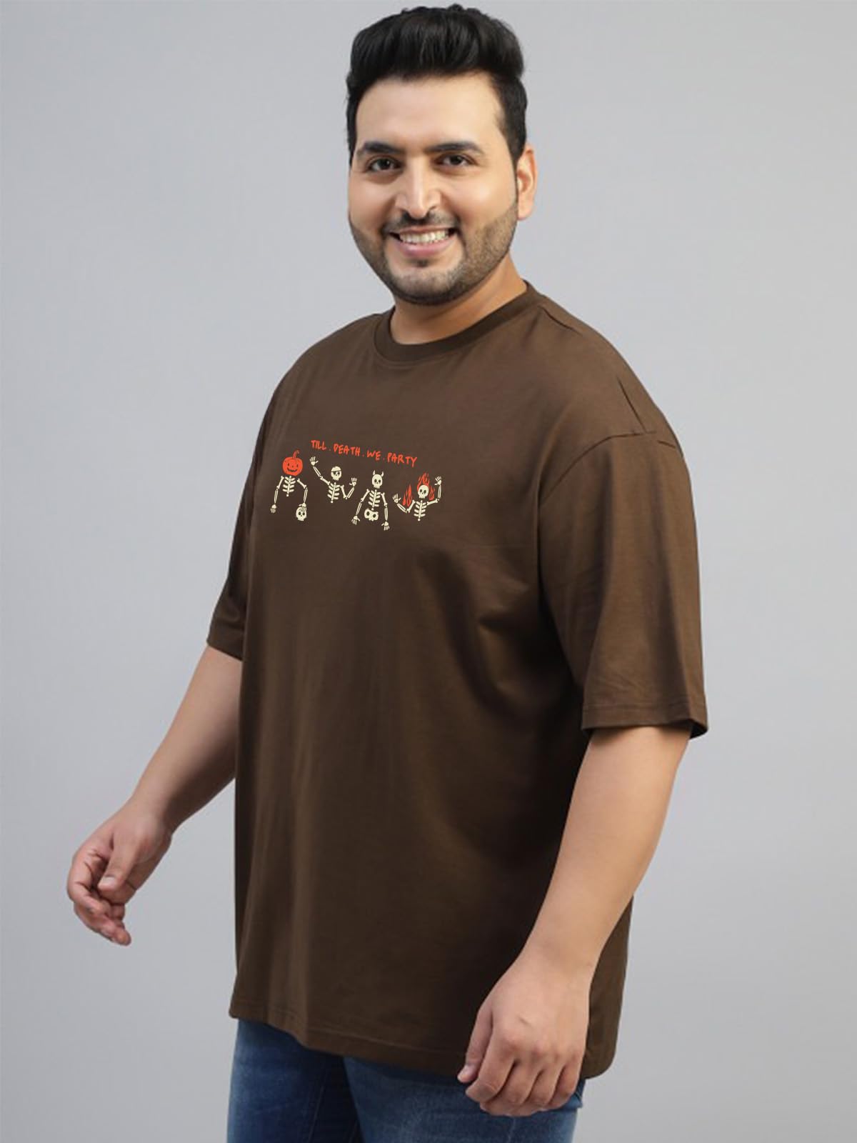 Veirdo Men’s Pure Cotton Half Sleeve Plus Size Printed T-Shirts, Stylish, Comfortable & Durable Cotton Tees | Sizes: S to 2XL