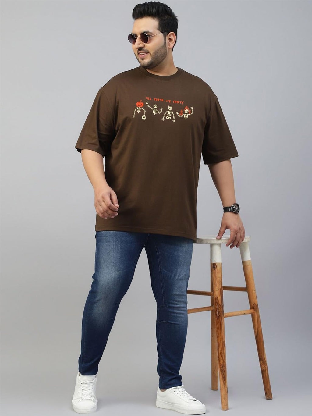 Veirdo Men’s Pure Cotton Half Sleeve Plus Size Printed T-Shirts, Stylish, Comfortable & Durable Cotton Tees | Sizes: S to 2XL