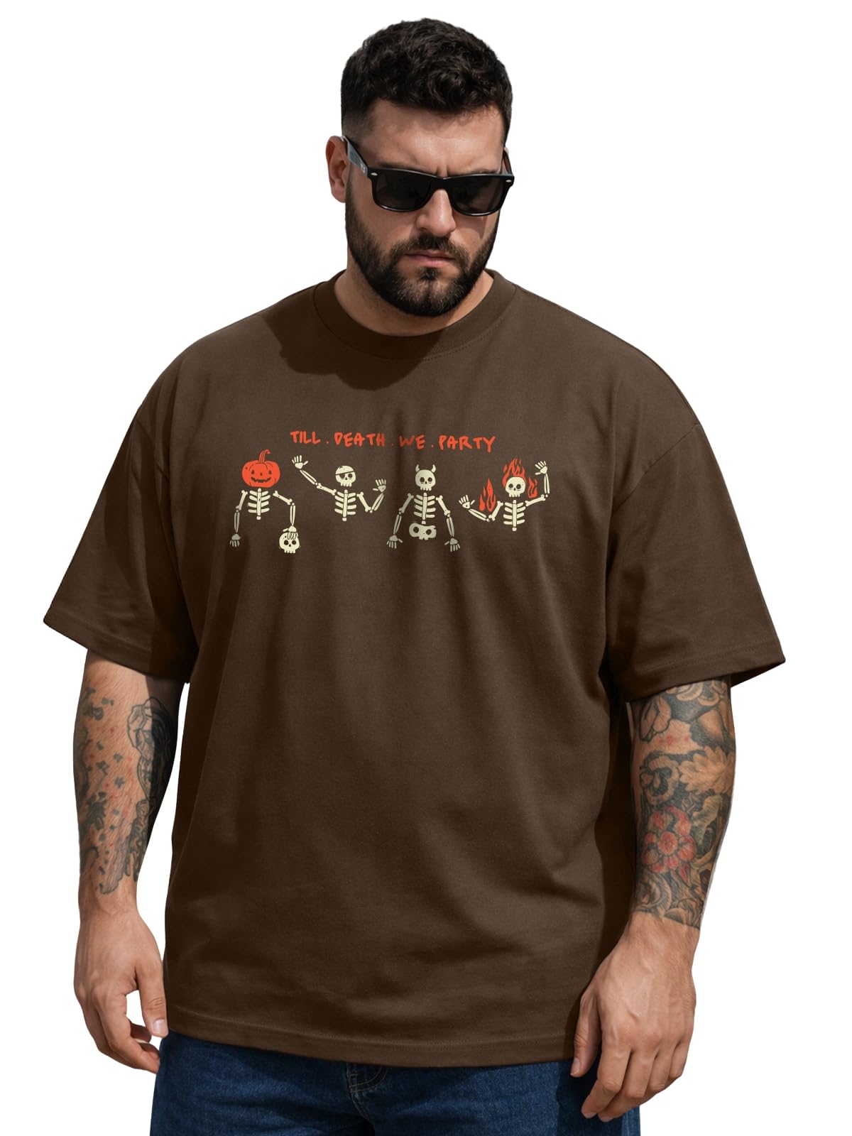 Veirdo Men’s Pure Cotton Half Sleeve Plus Size Printed T-Shirts, Stylish, Comfortable & Durable Cotton Tees | Sizes: S to 2XL